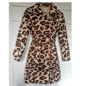 leopard print trench coat